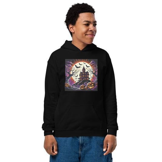 Sudadera capucha unisex niños HALLOWEEN castillo