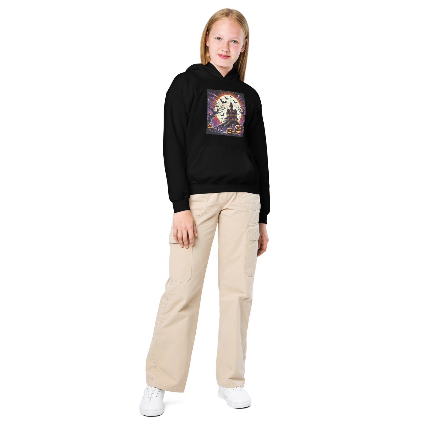 Sudadera capucha unisex niños HALLOWEEN castillo