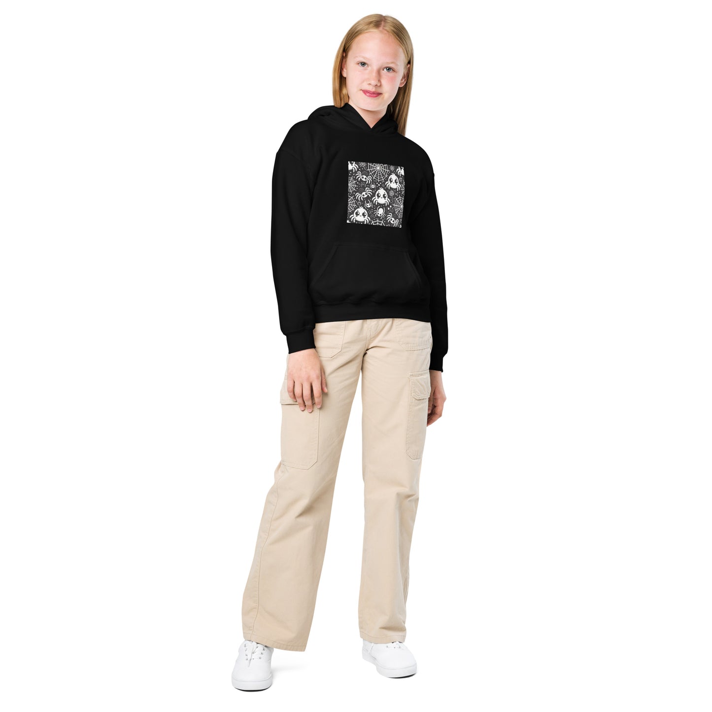 Sudadera unisex capucha niños HALLOWEEN arañas