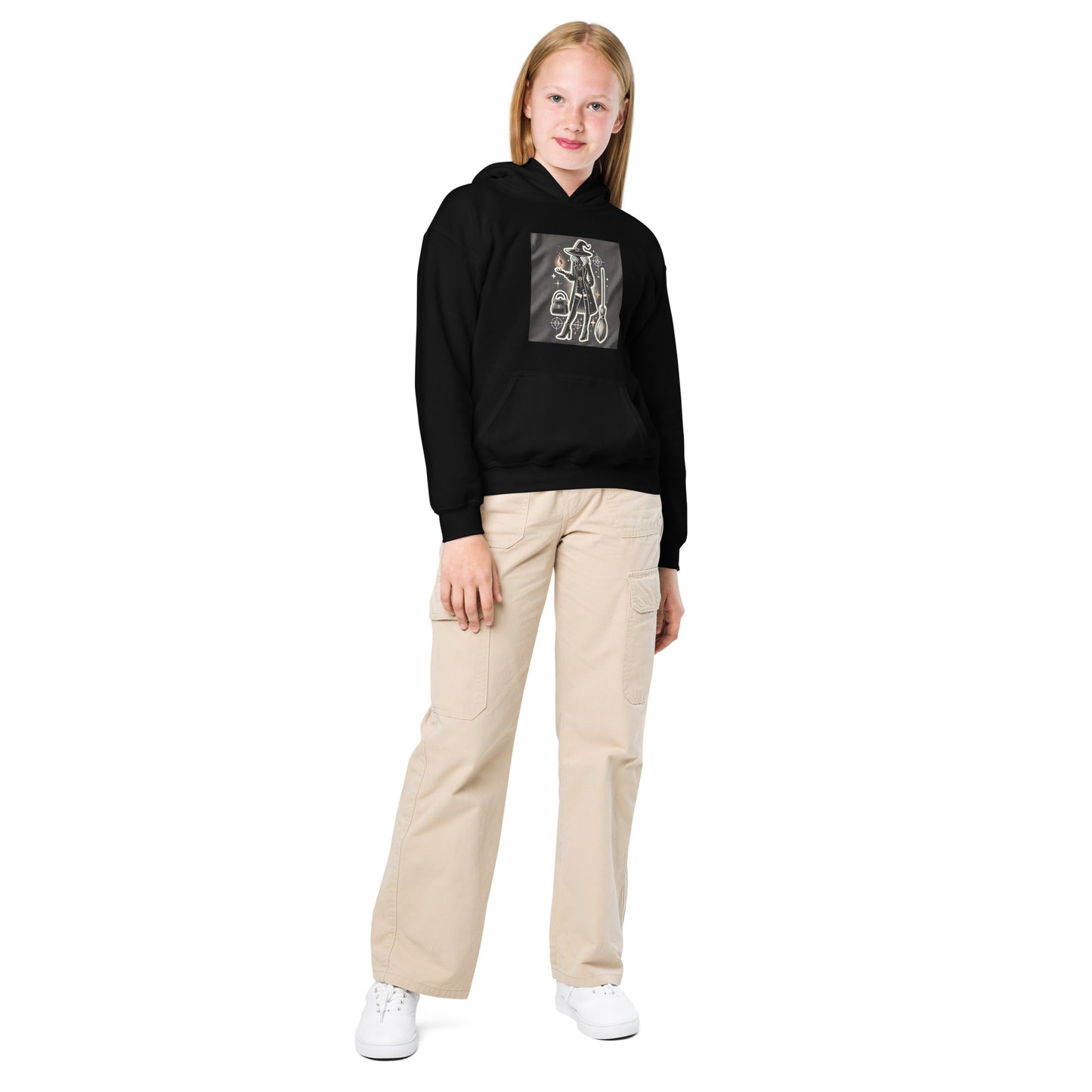 Sudadera unisex capucha niños HALLOWEEN bruja