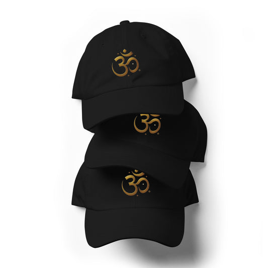 Golden OM symbol cap