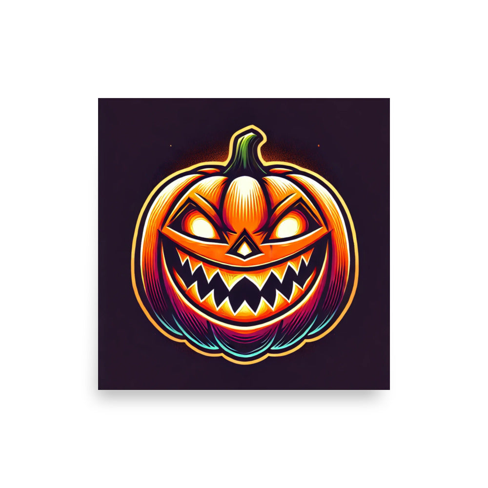 HALLOWEEN scary pumpkin poster