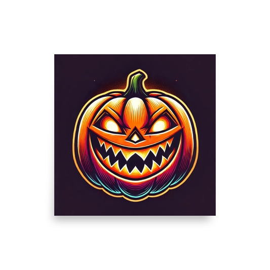 HALLOWEEN scary pumpkin poster