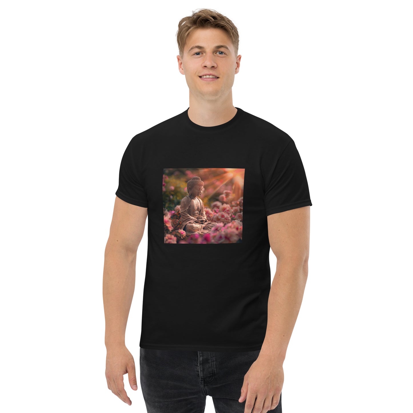 Camiseta clásica unisex buda rosa