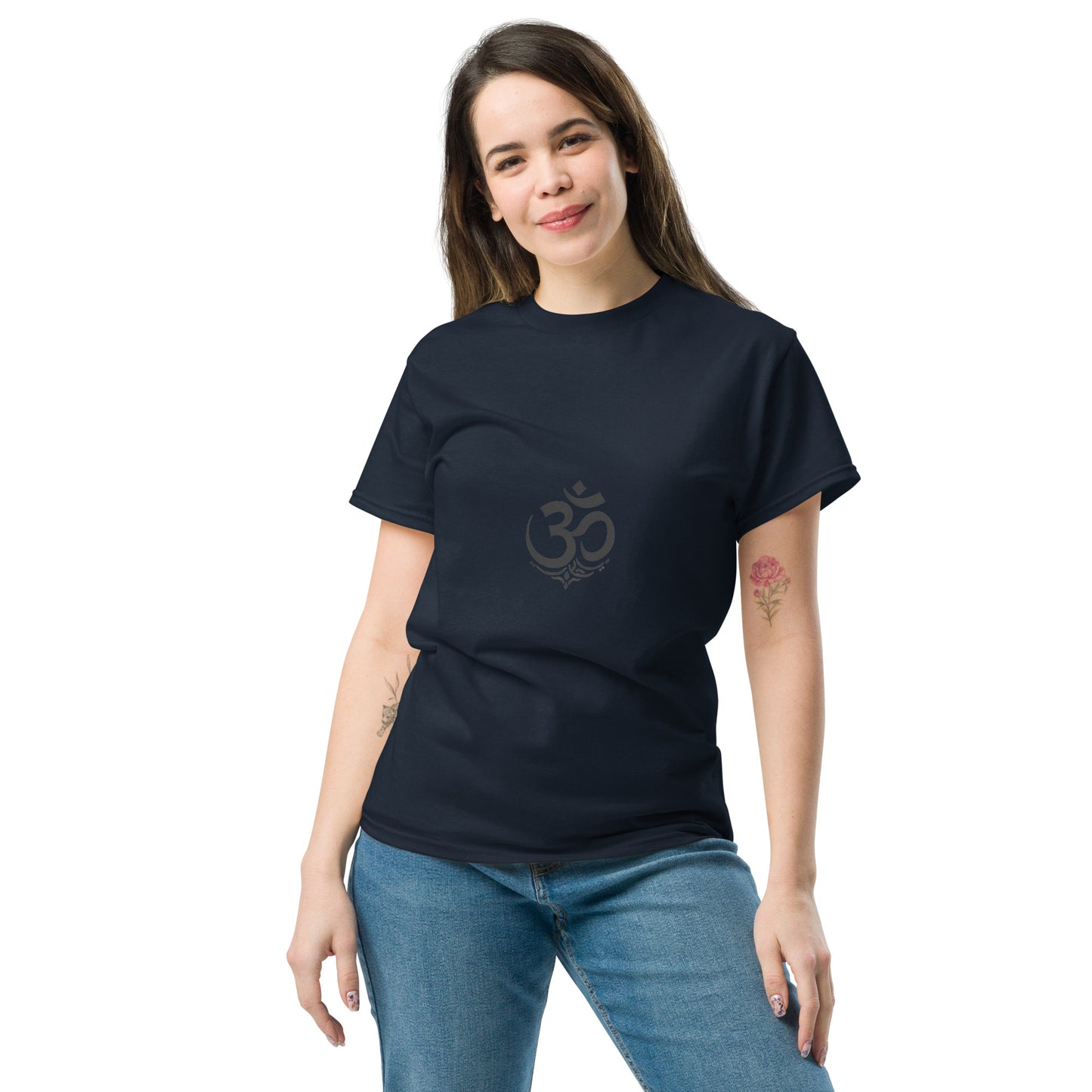 T-shirt classique unisexe noir symbole OM