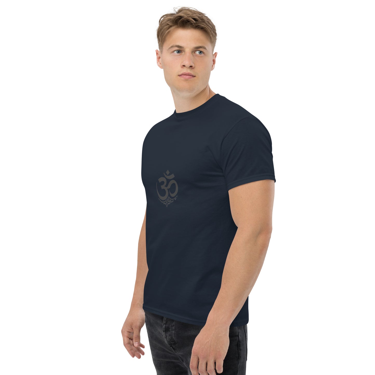 T-shirt classique unisexe noir symbole OM