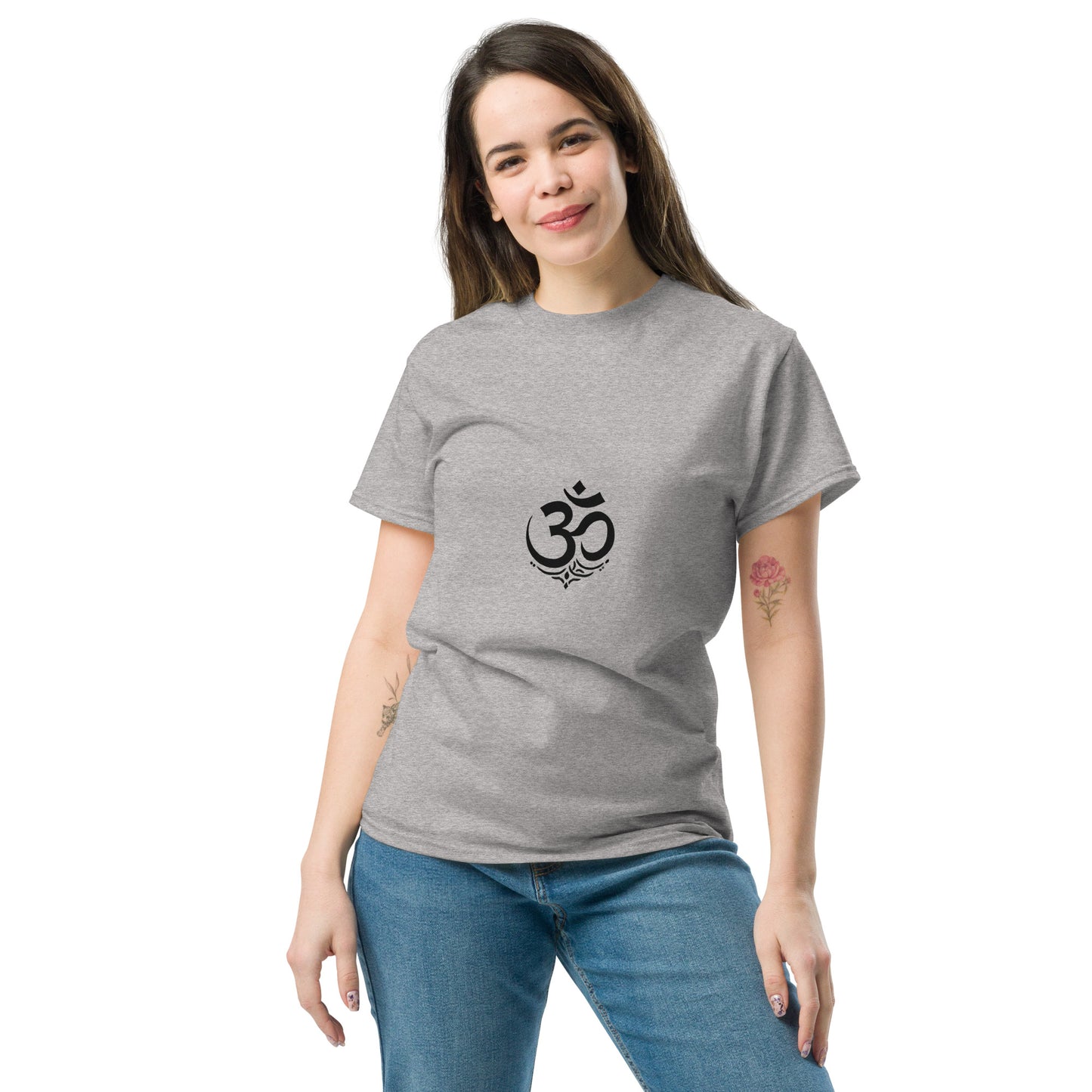 T-shirt classique unisexe noir symbole OM