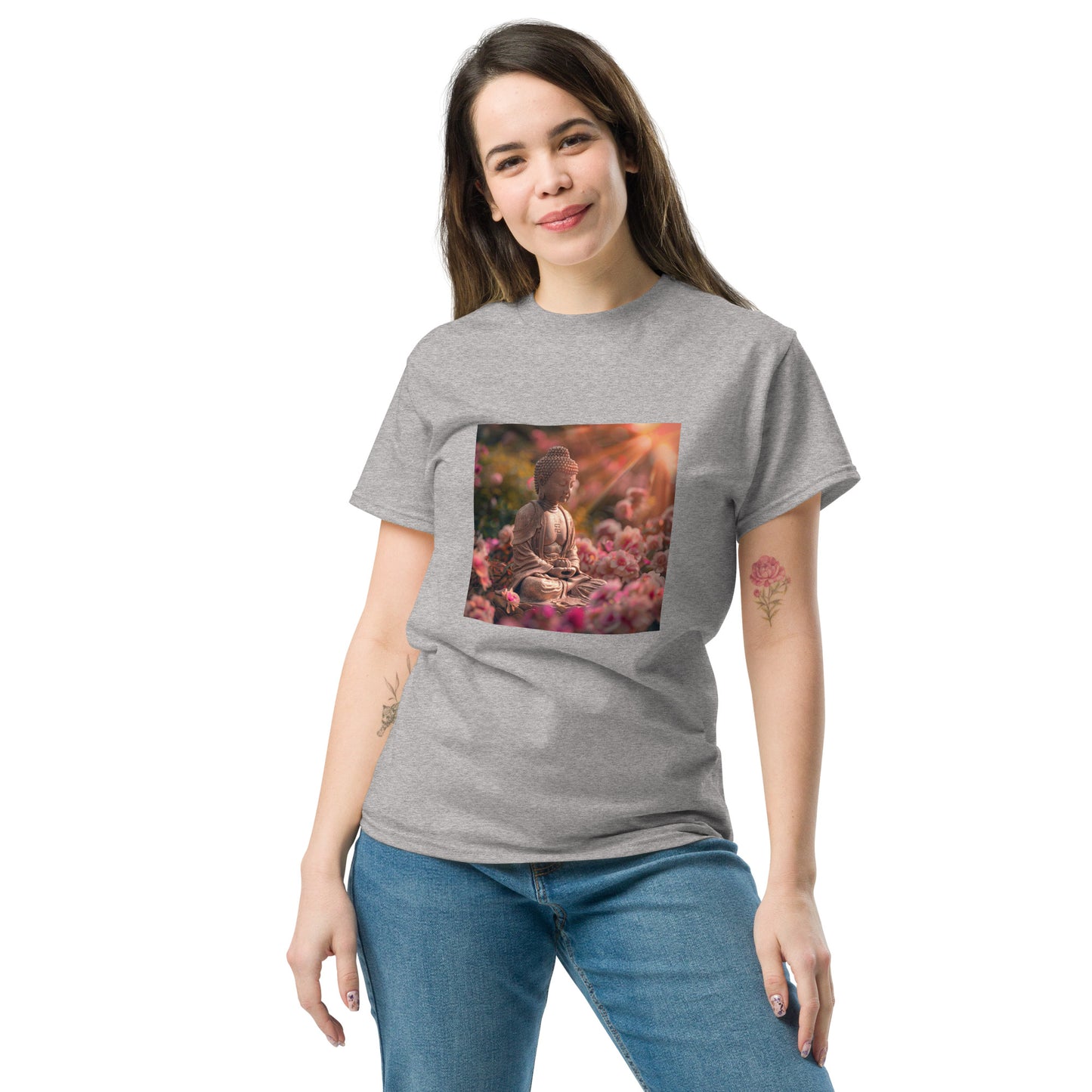 Camiseta clásica unisex buda rosa