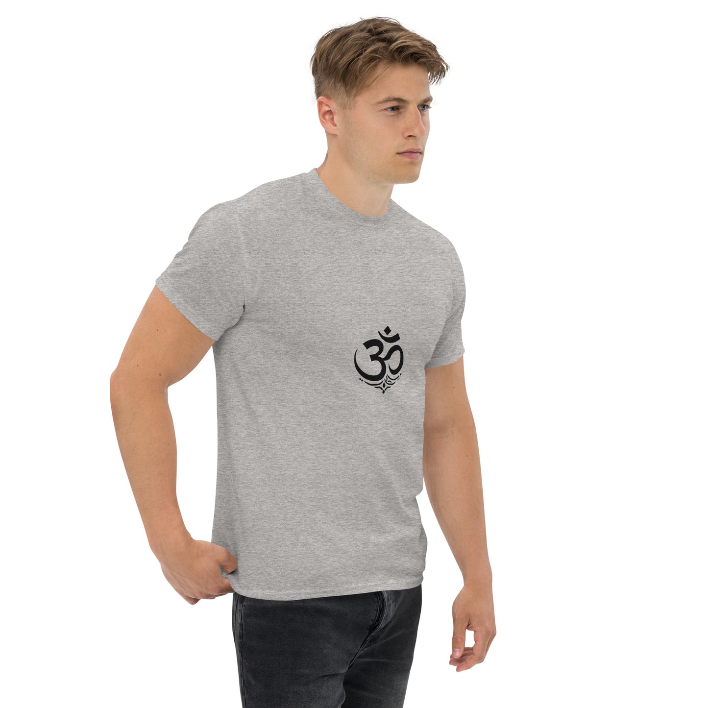 T-shirt classique unisexe noir symbole OM