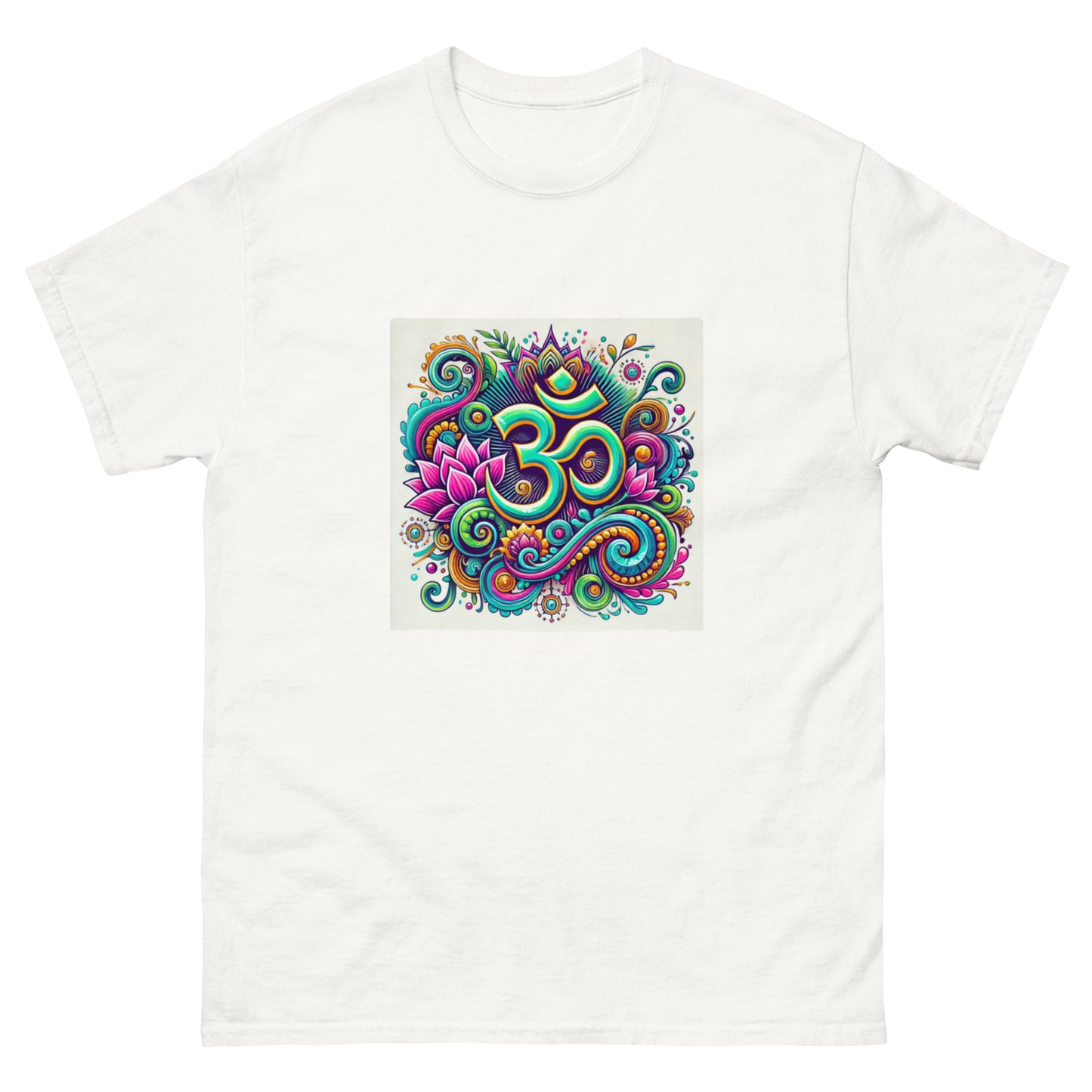 Camiseta clásica unisex simbolo OM colorido