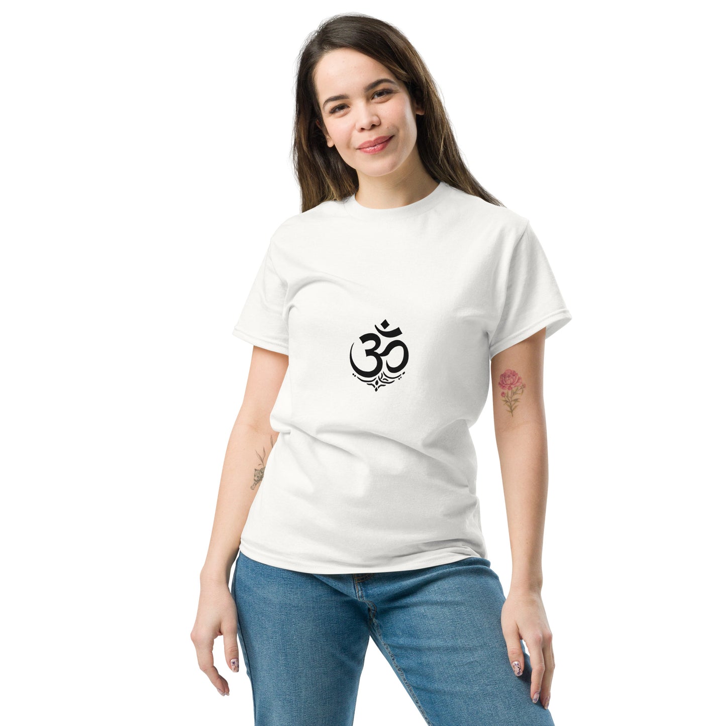 T-shirt classique unisexe noir symbole OM