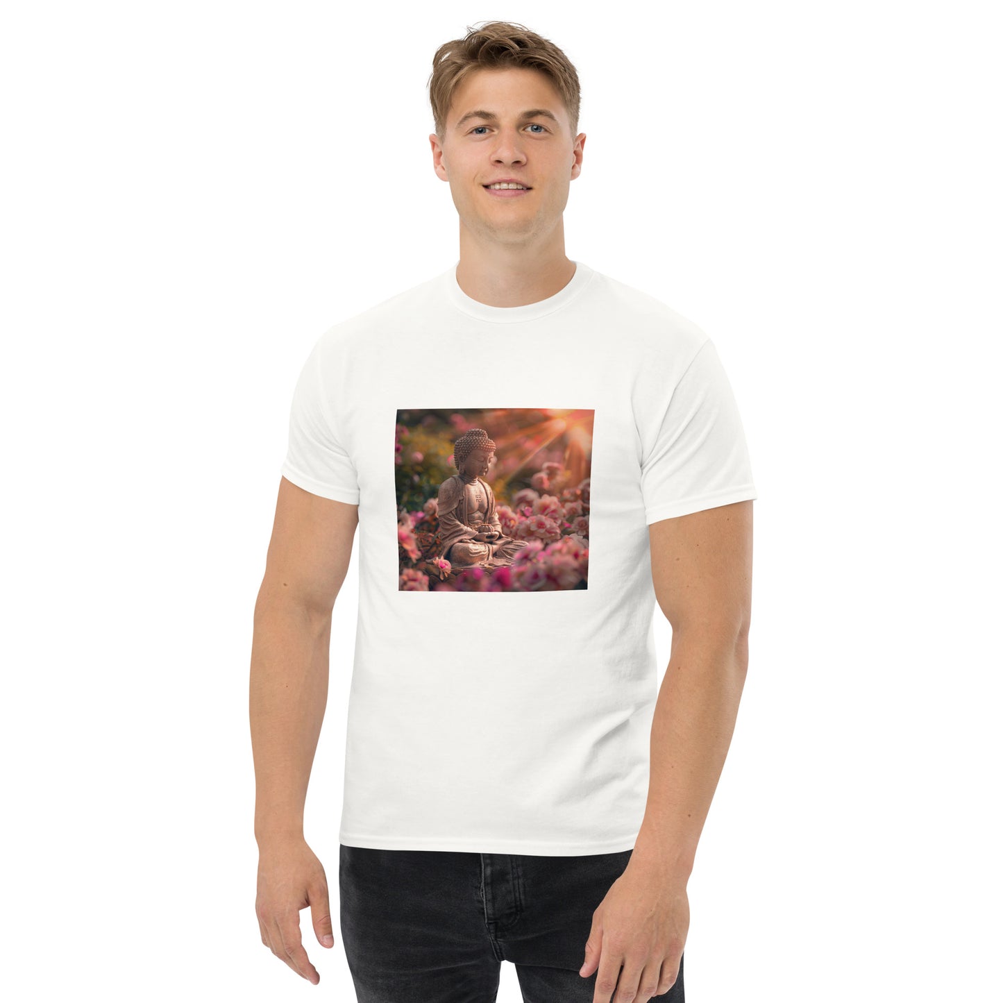 Camiseta clásica unisex buda rosa