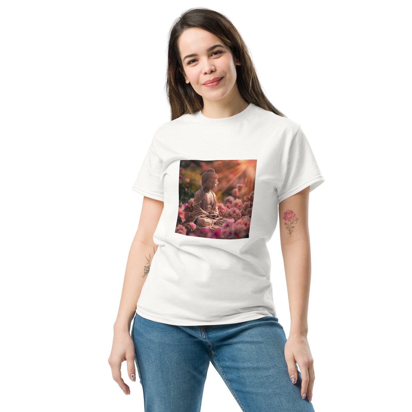 Camiseta clásica unisex buda rosa