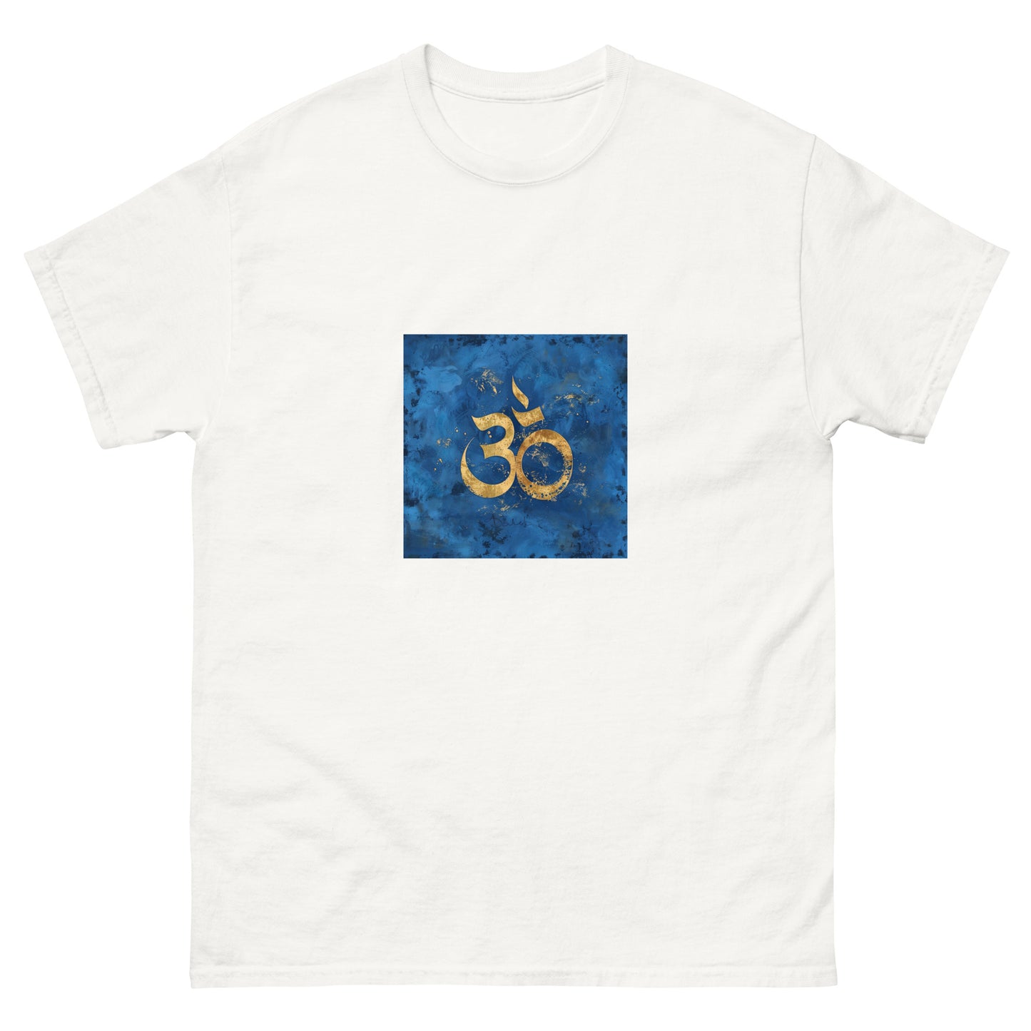 Camiseta clásica unisex simbolo OM azul