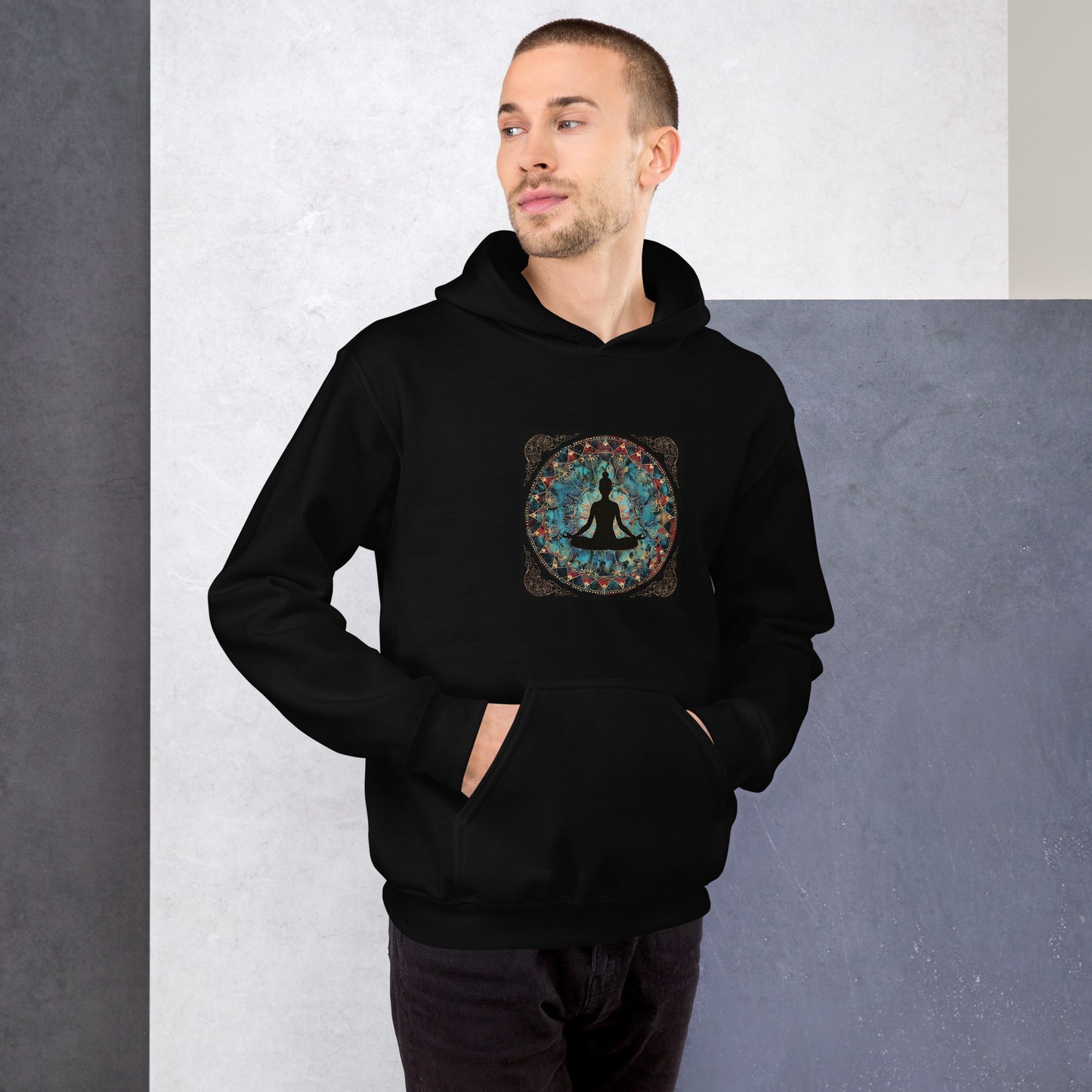 Sudadera con capucha unisex meditación