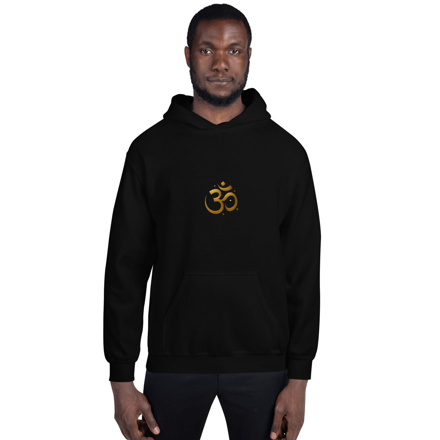 Sudadera con capucha unisex simbolo OM dorado