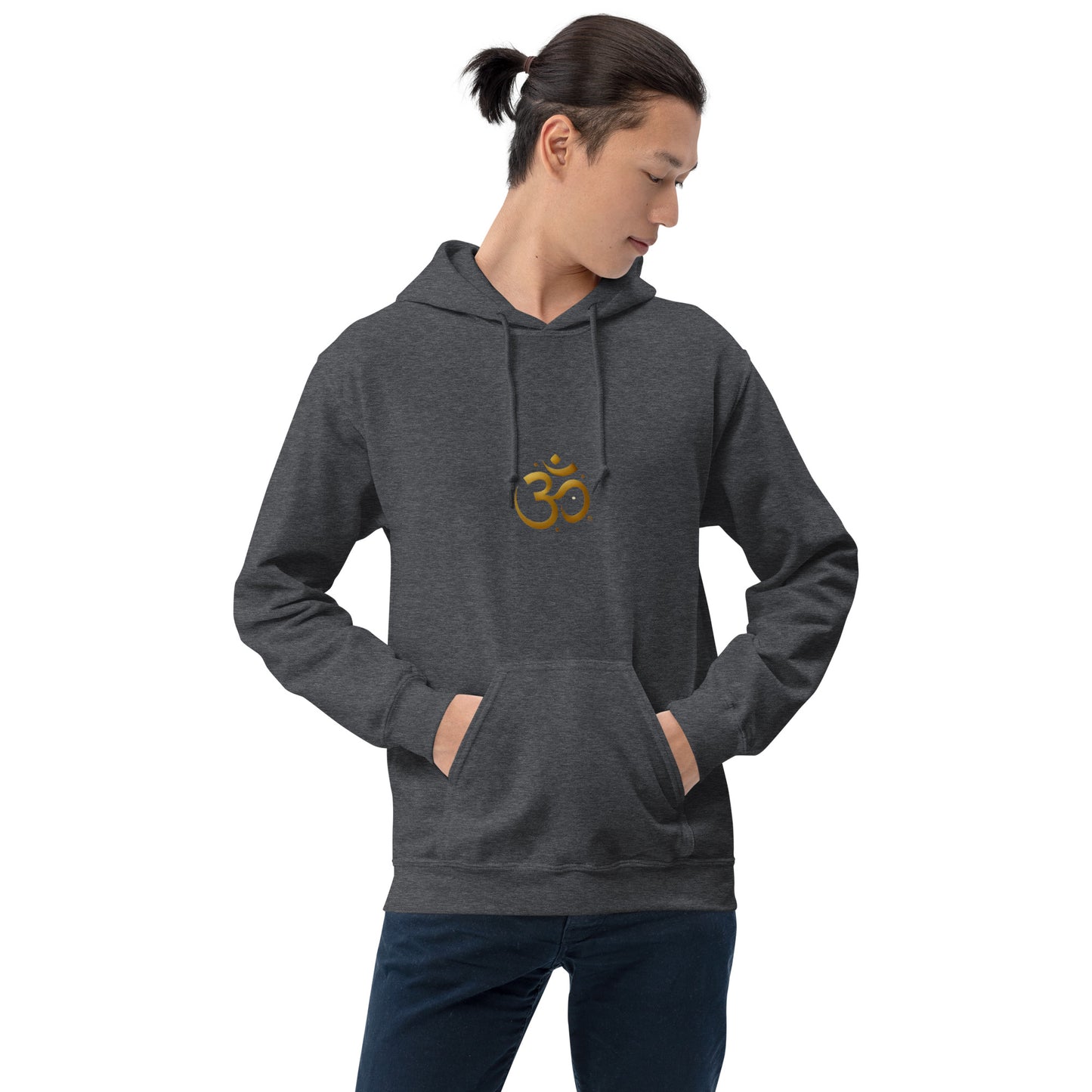 Sudadera con capucha unisex simbolo OM dorado