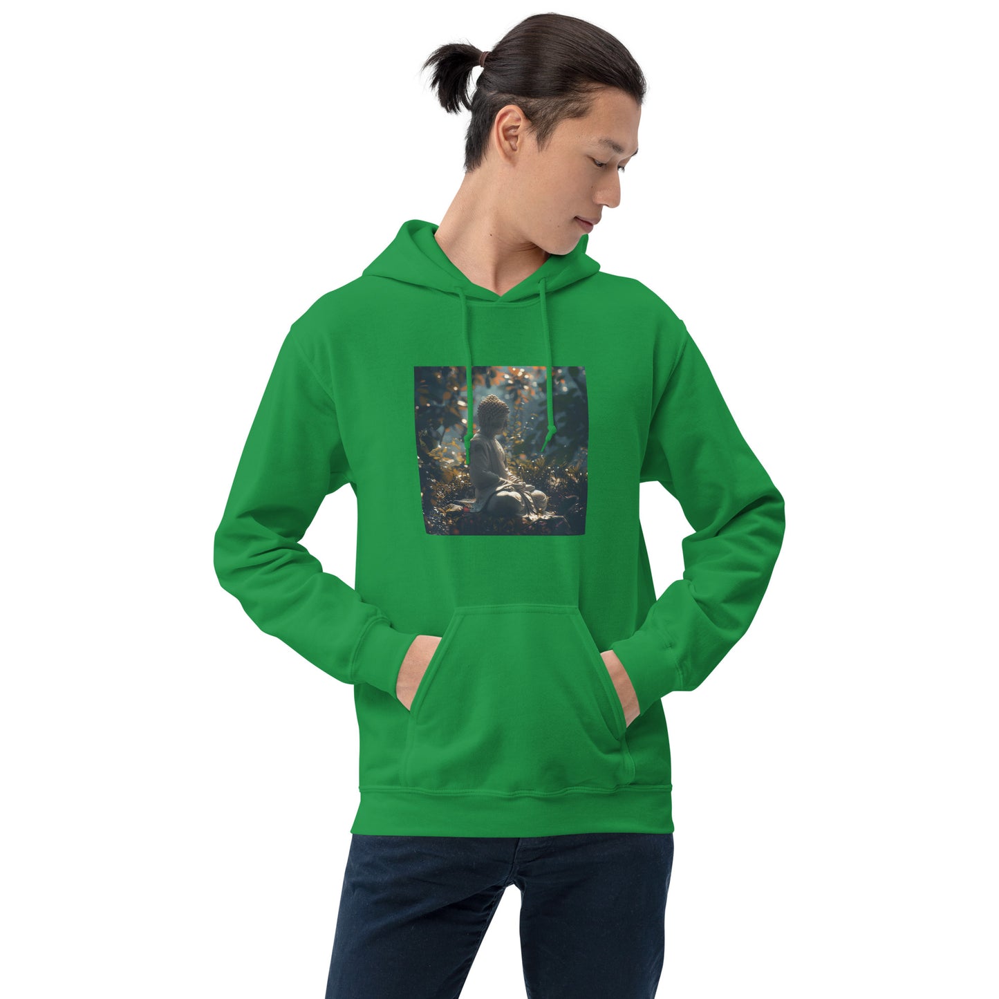 Sudadera con capucha unisex buda azul