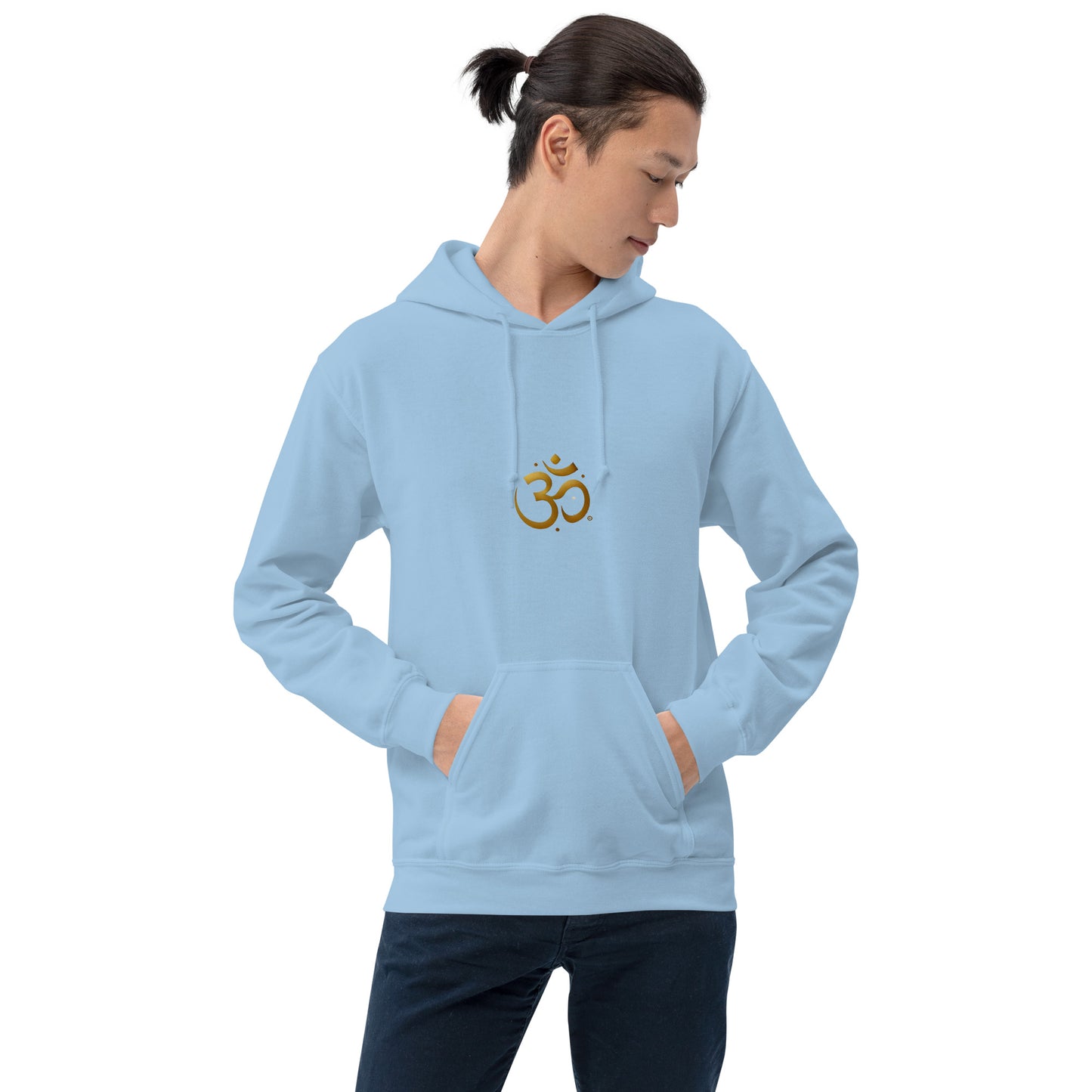 Sudadera con capucha unisex simbolo OM dorado