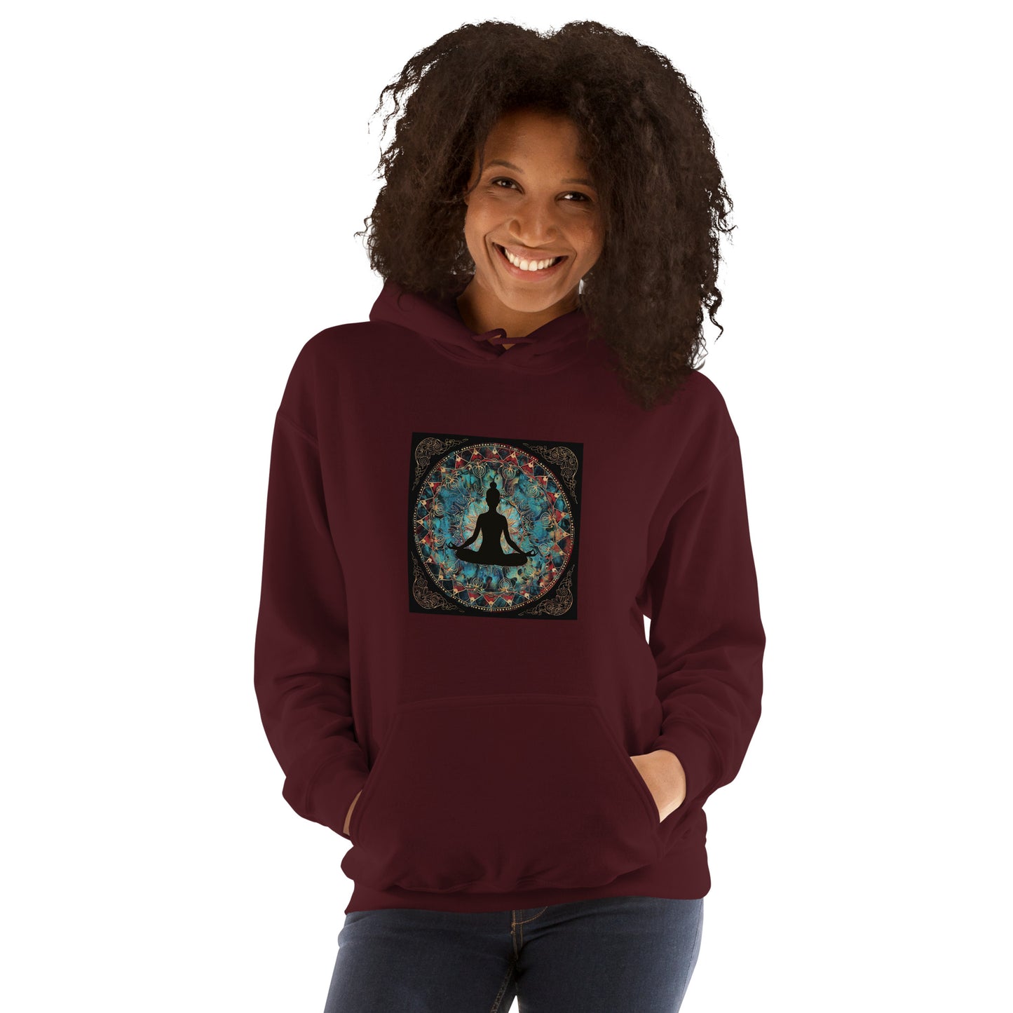 Sudadera con capucha unisex meditación