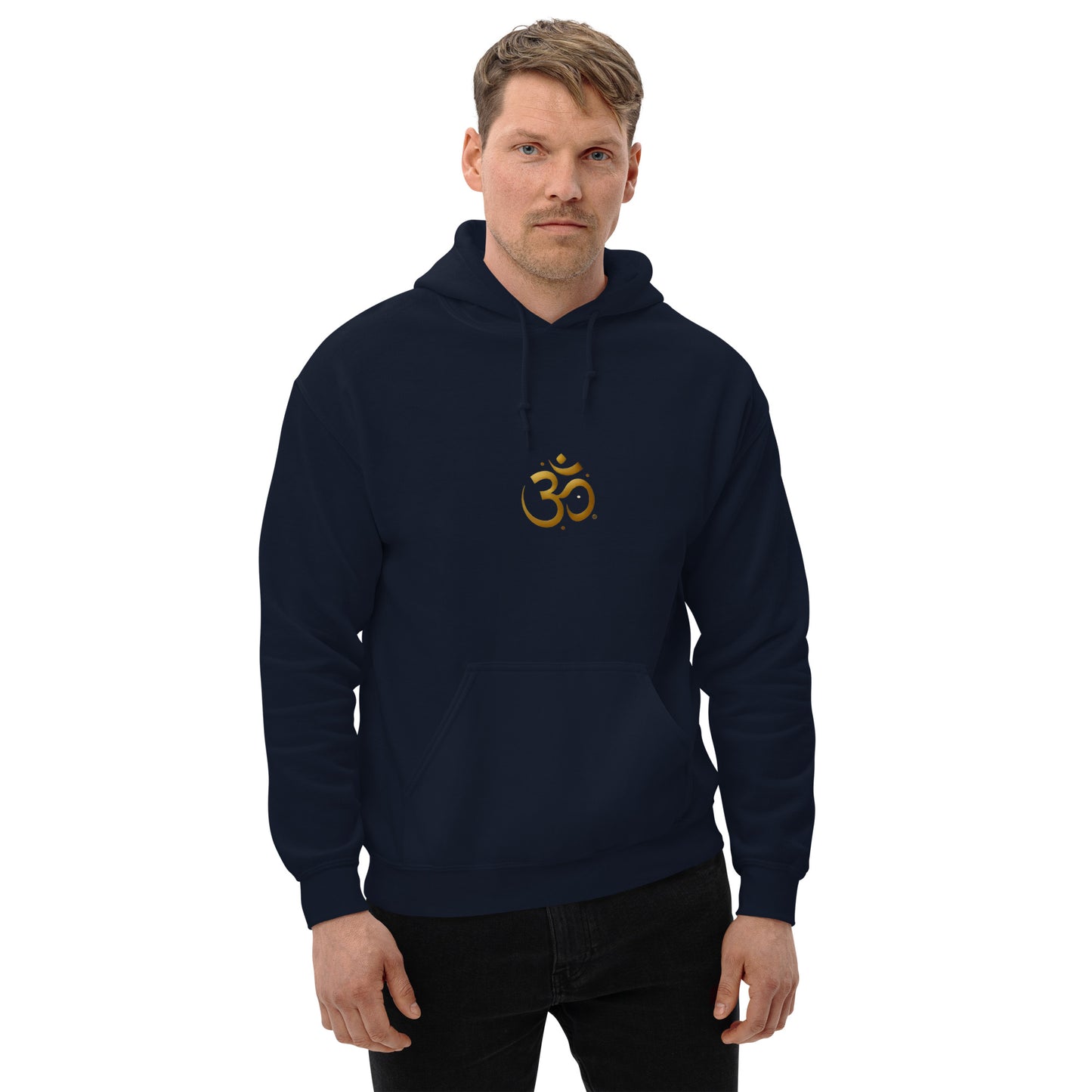 Sudadera con capucha unisex simbolo OM dorado