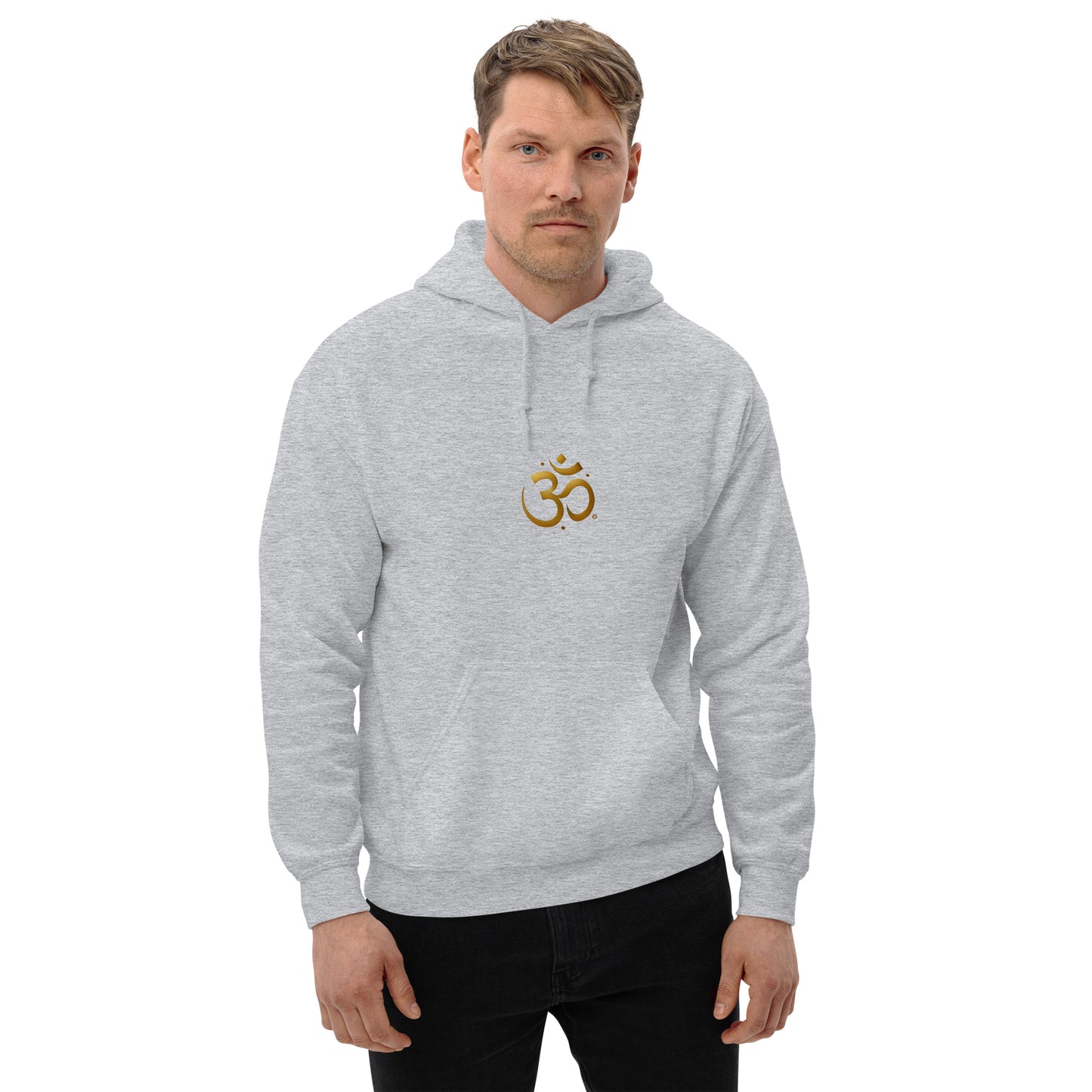 Sudadera con capucha unisex simbolo OM dorado