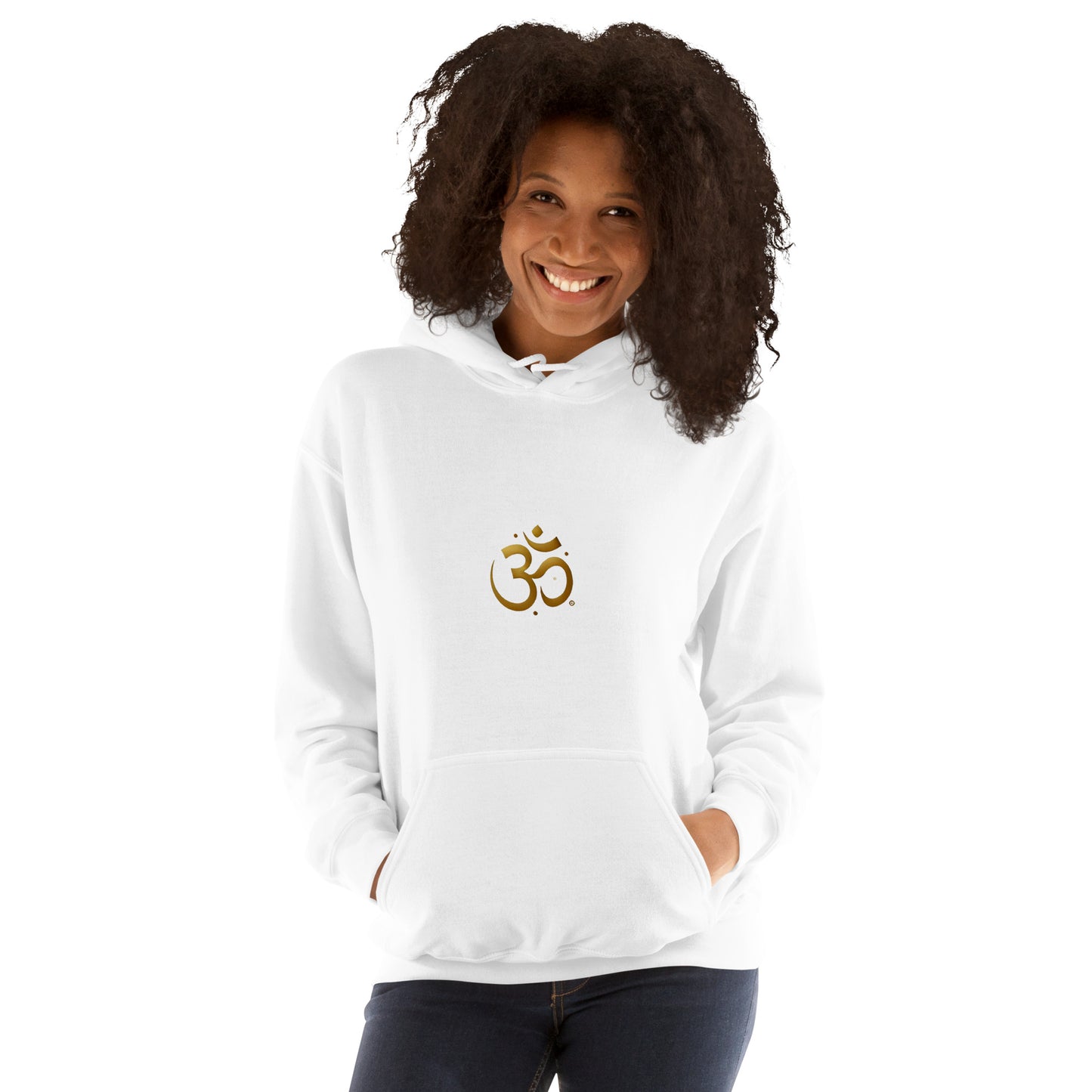 Sudadera con capucha unisex simbolo OM dorado