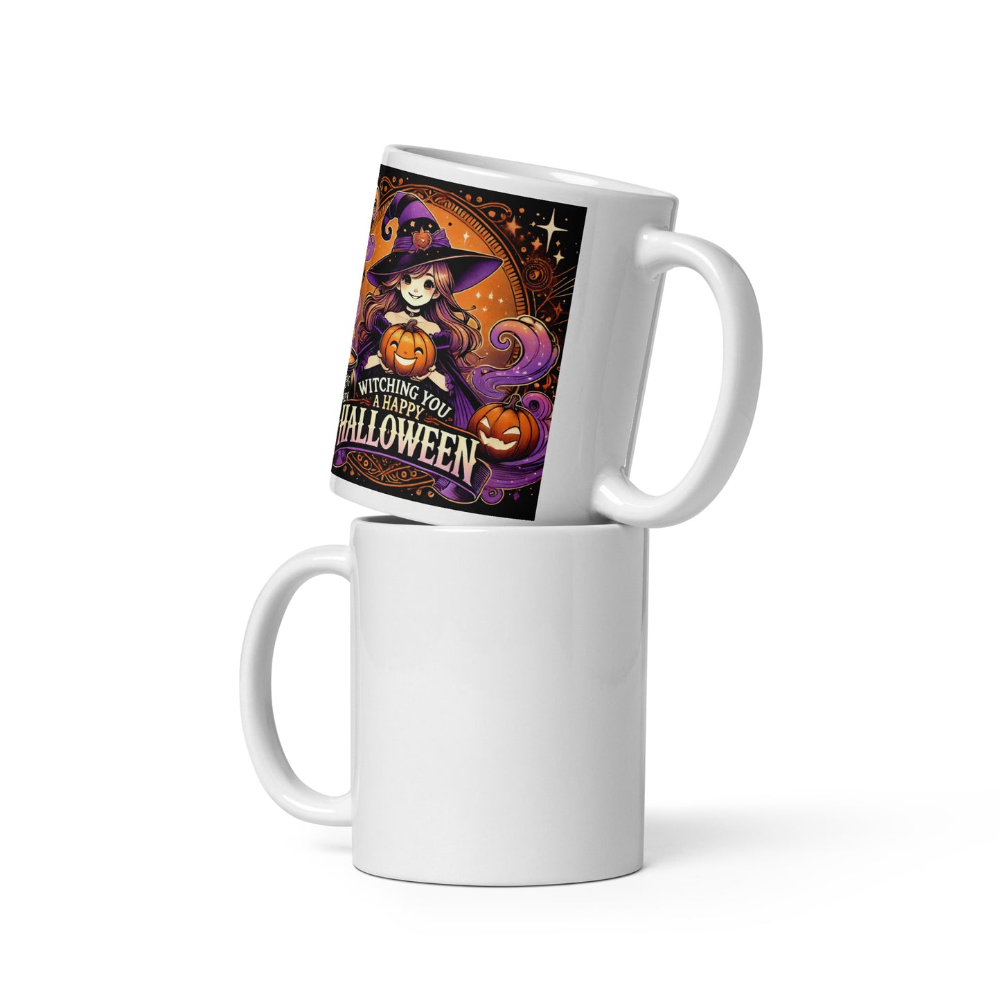 Taza blanca HALLOWEEN brujita