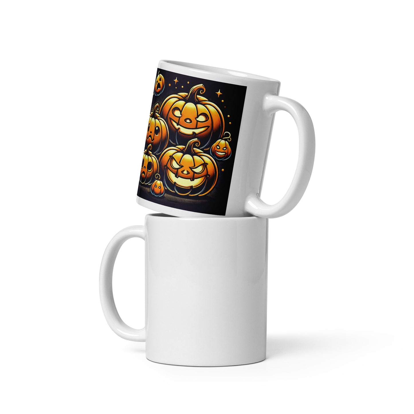 Taza blanca HALLOWEEN calabazas