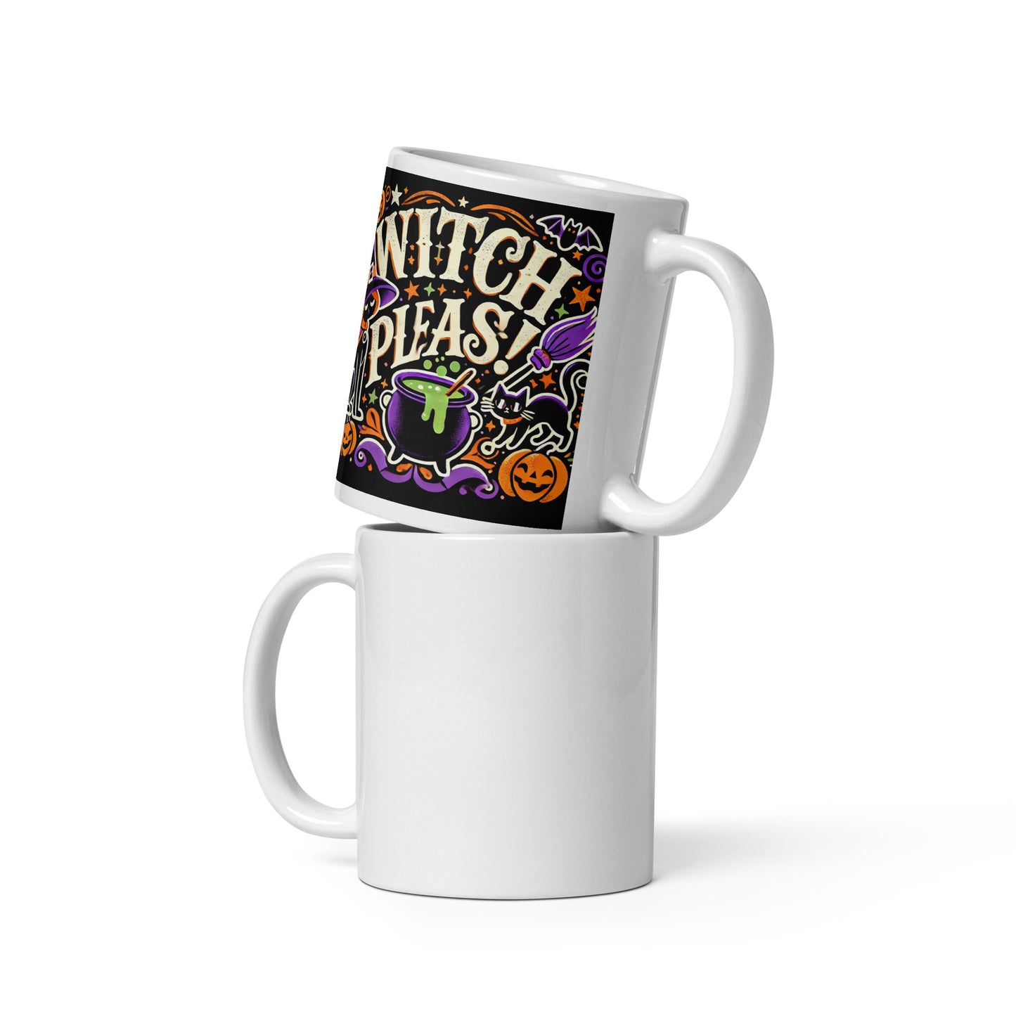 Taza blanca HALLOWEEN witch please