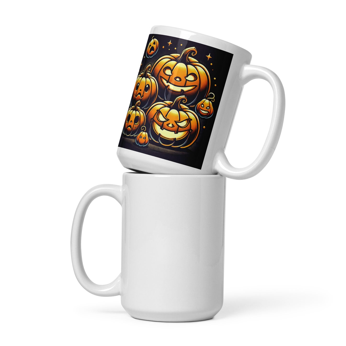 Taza blanca HALLOWEEN calabazas