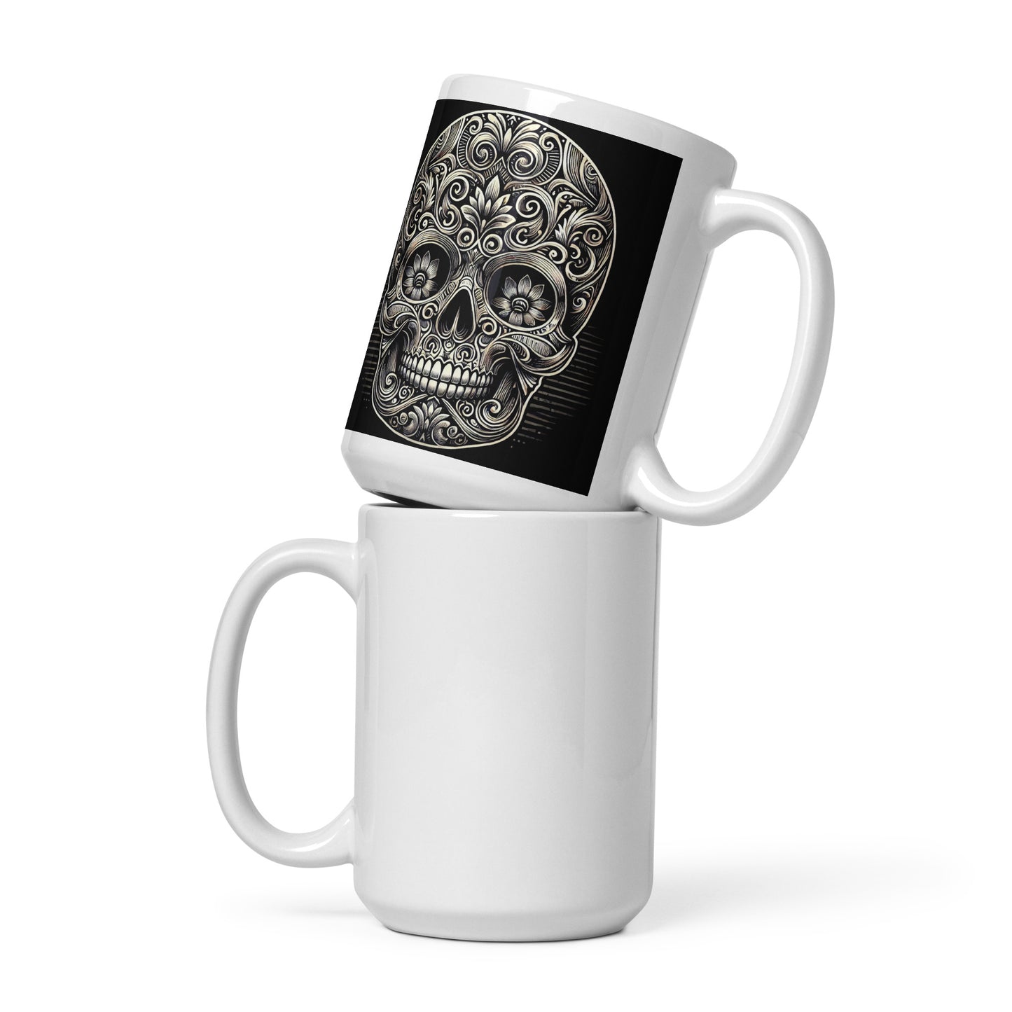 Taza blanca HALLOWEEN calavera