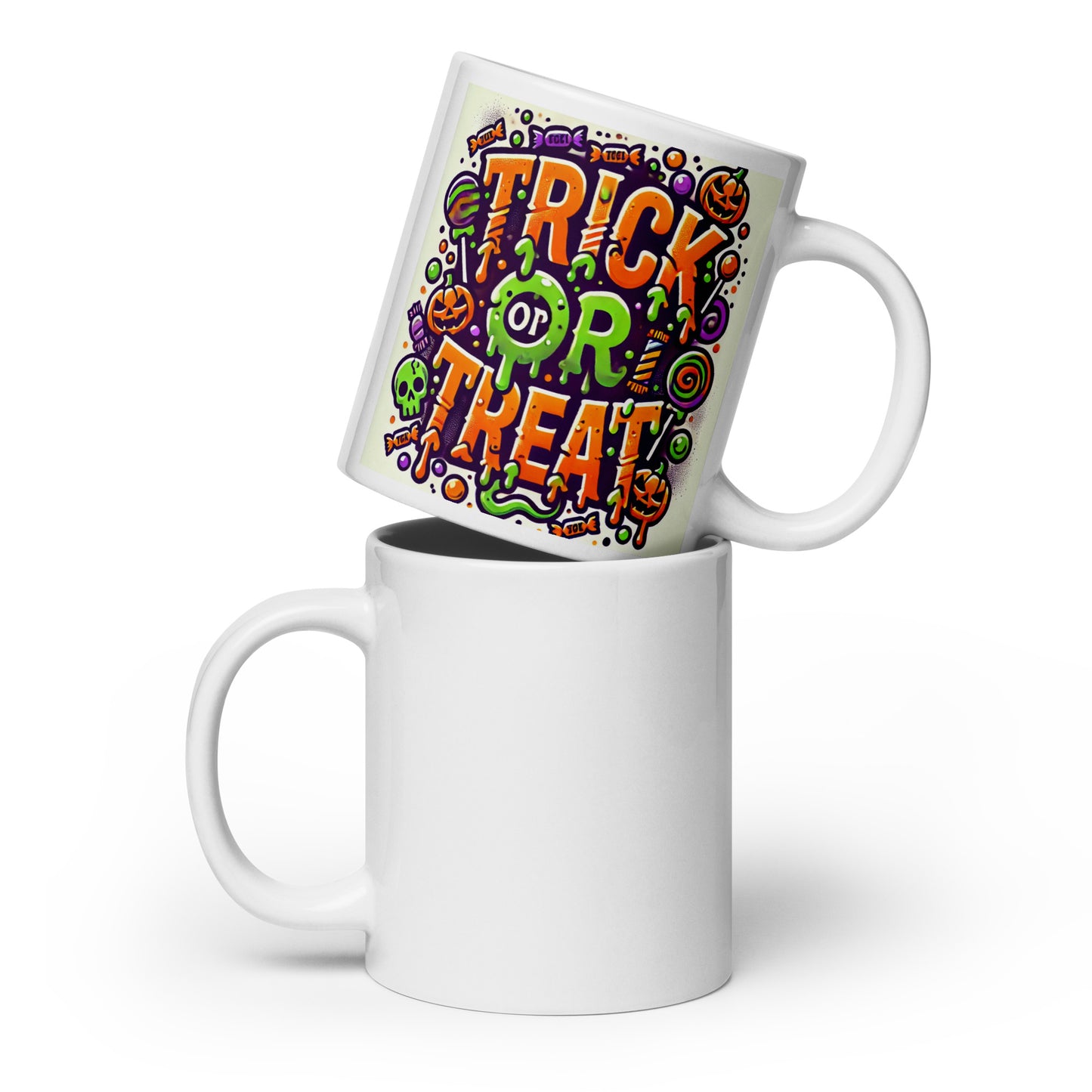 Taza blanca HALLOWEEN TRUCO TRATO