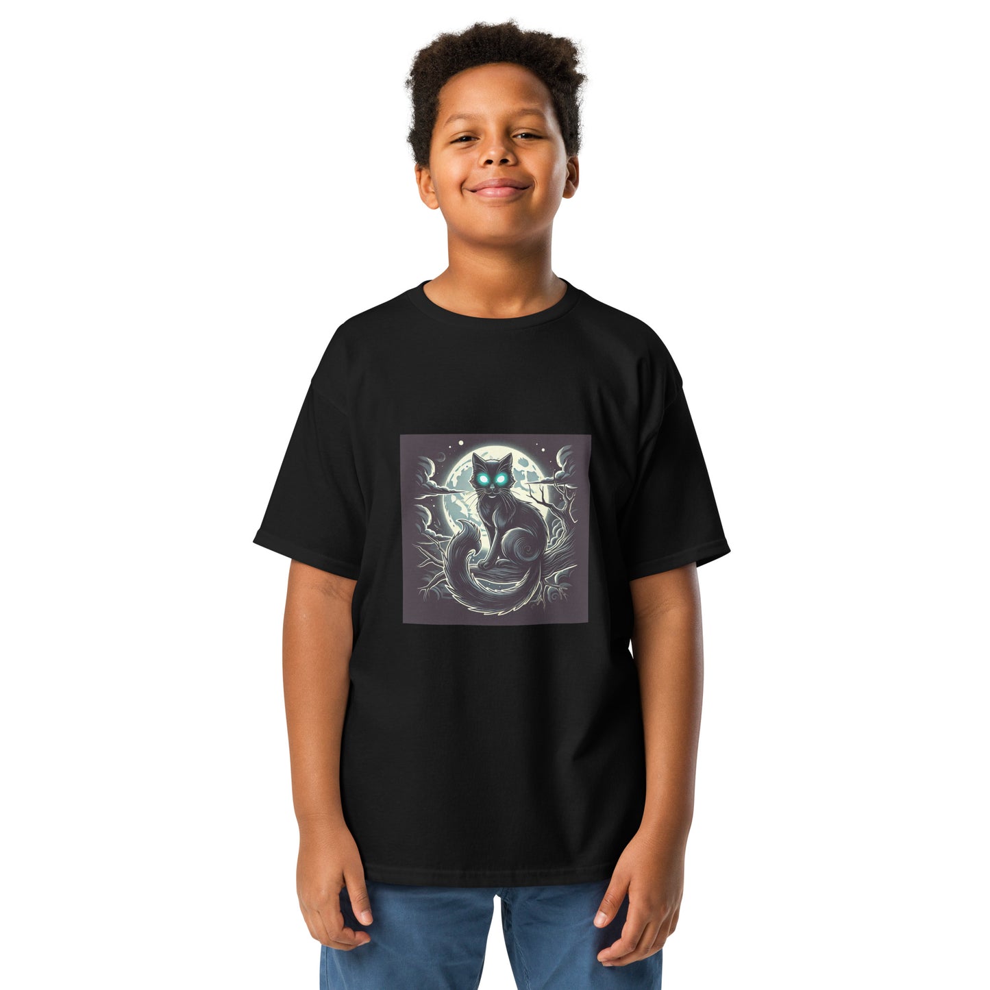 Camiseta unisex niños HALLOWEEN gato