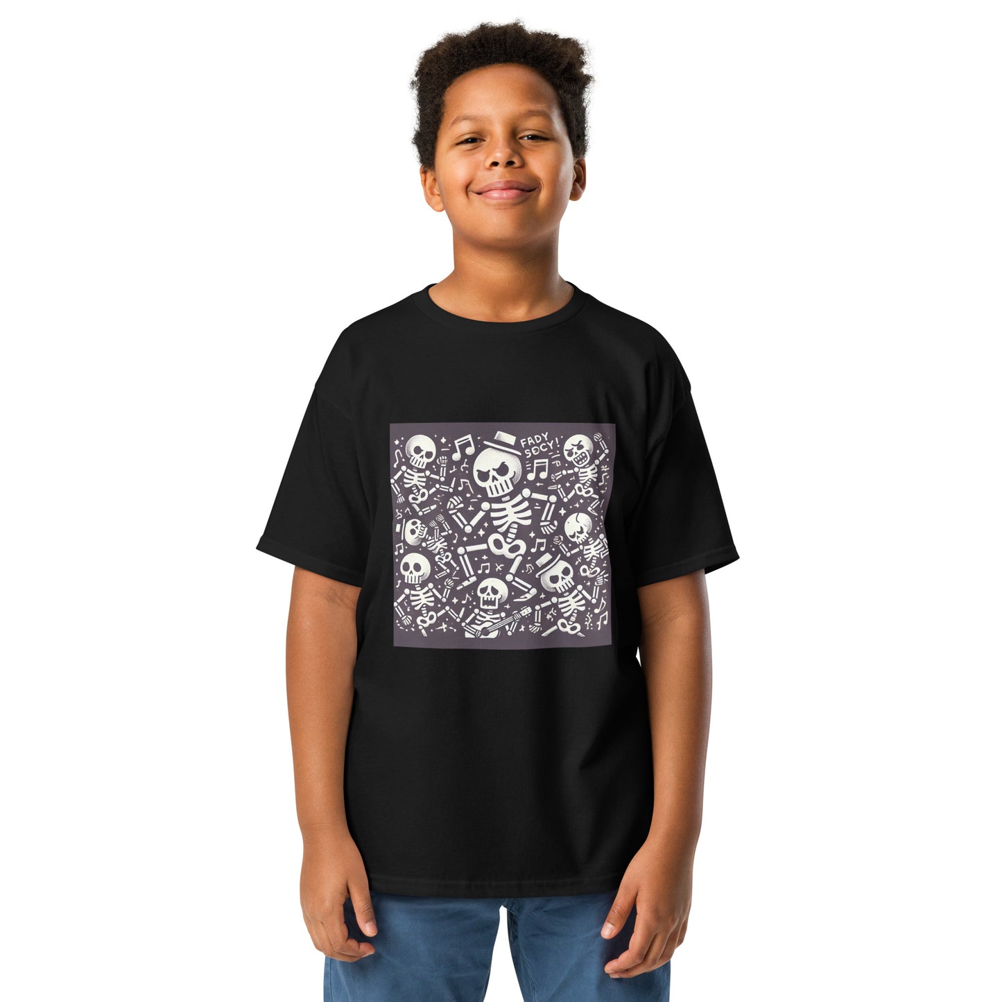 Camiseta unisex niños HALLOWEEN esqueletos