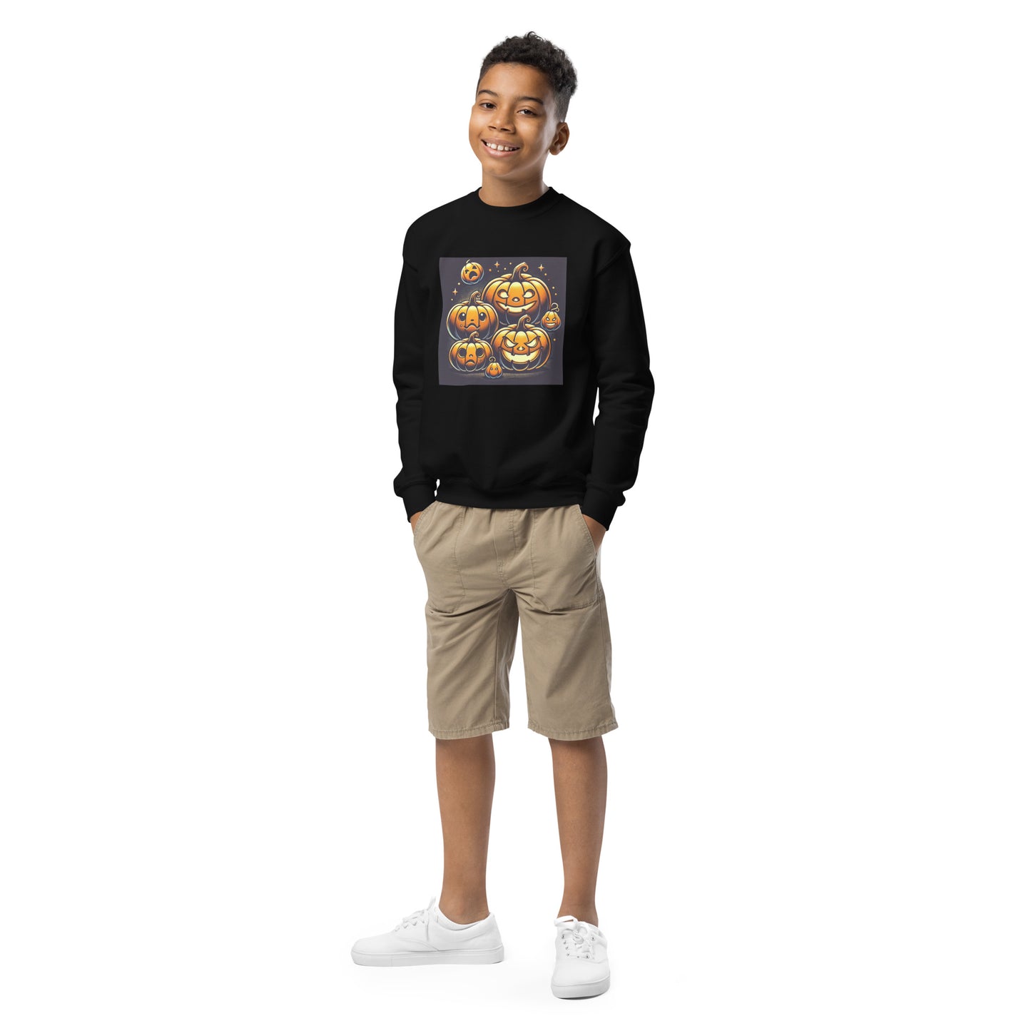 Unisex kids sweatshirt HALLOWEEN pumpkins