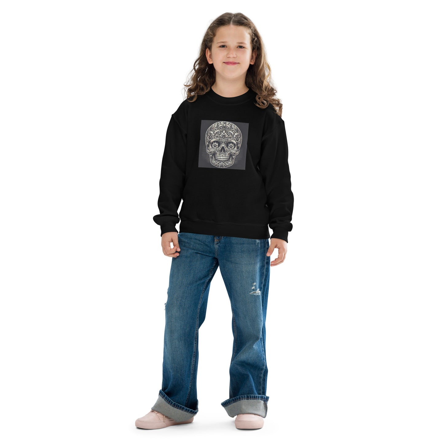 Unisex kids sweatshirt HALLOWEEN skull