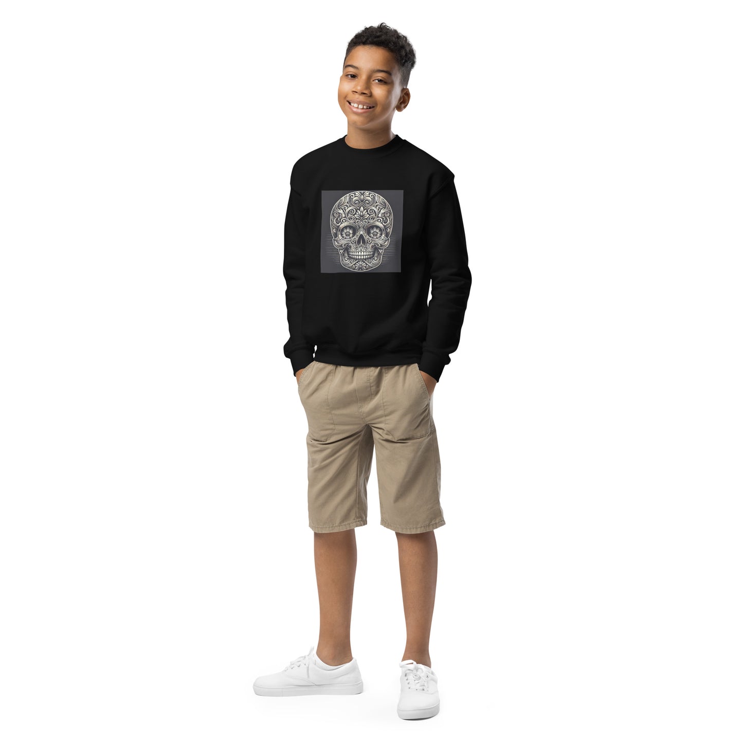 Unisex kids sweatshirt HALLOWEEN skull