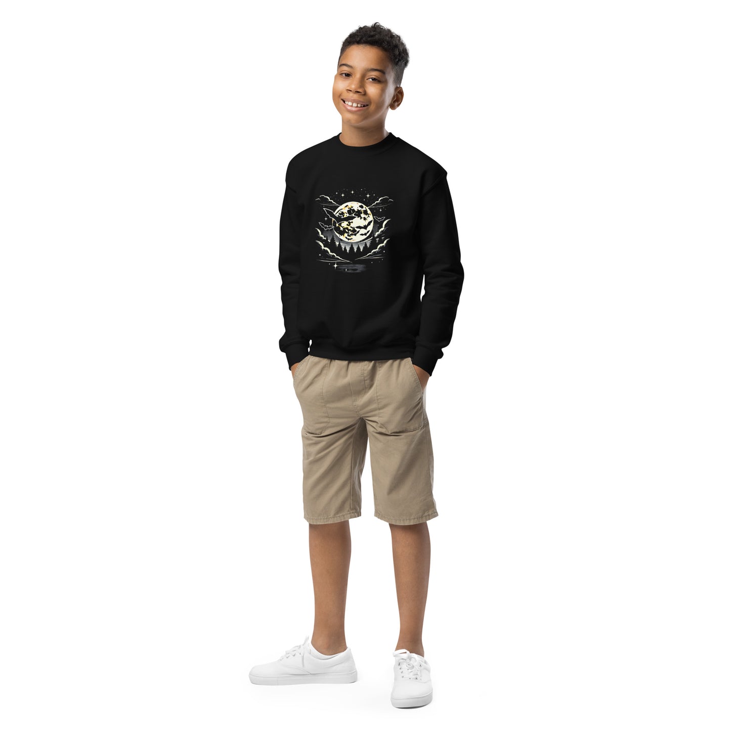 Unisex kids sweatshirt HALLOWEEN bats