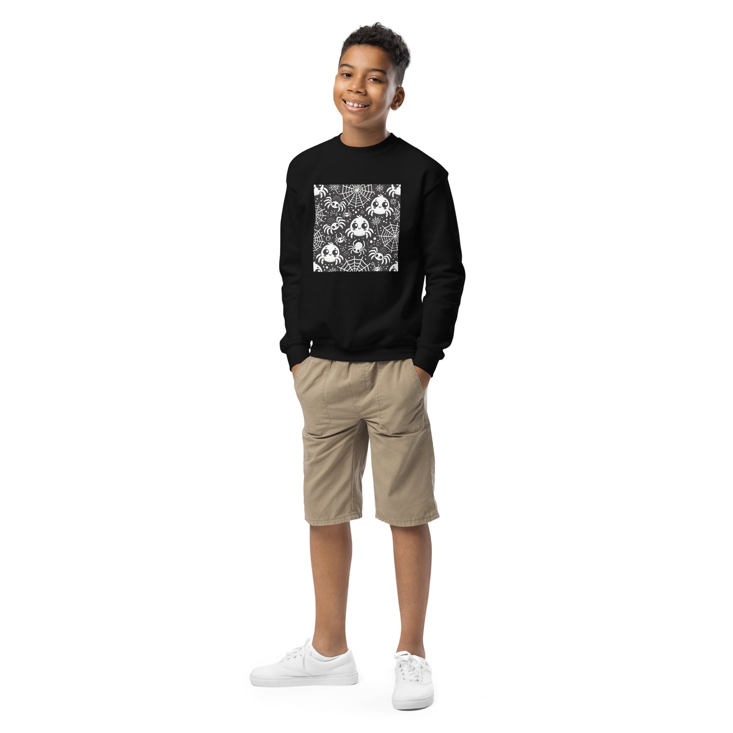 Unisex kids sweatshirt HALLOWEEN spiders